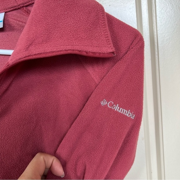 Columbia Dark Coral or Pink Half or Quarter Zip Fleece Sweater Size Small - Picture 6 of 10